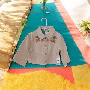 Disney Orange and Tan Jean Jacket Classic Style